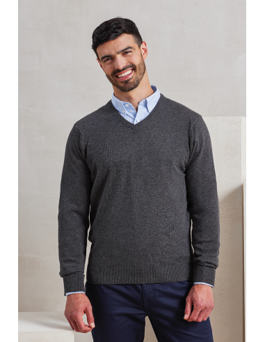 P-PR694-Mens V-Neck Knitted Sweater